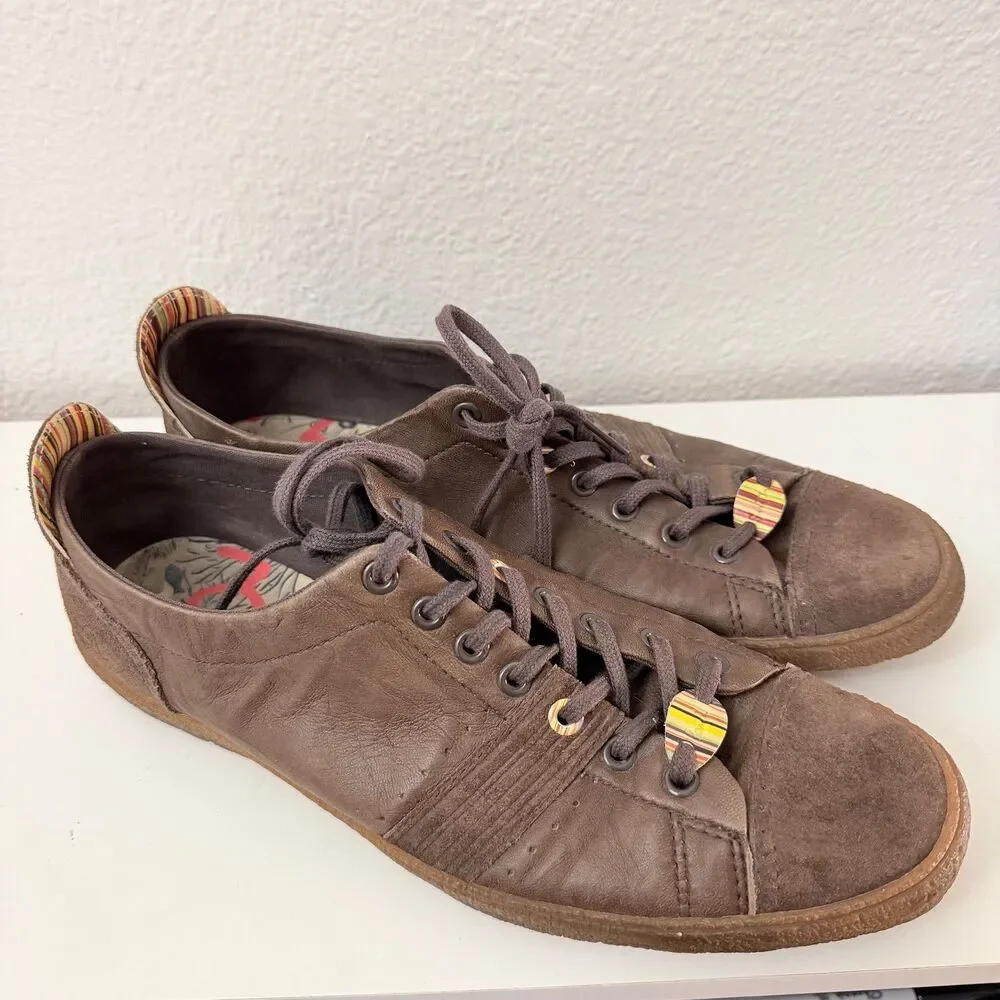 Paul Smith West Brown Leather Sneakers Men’s US 9 UK 8 Lace Up Casual Shoes Rabb
